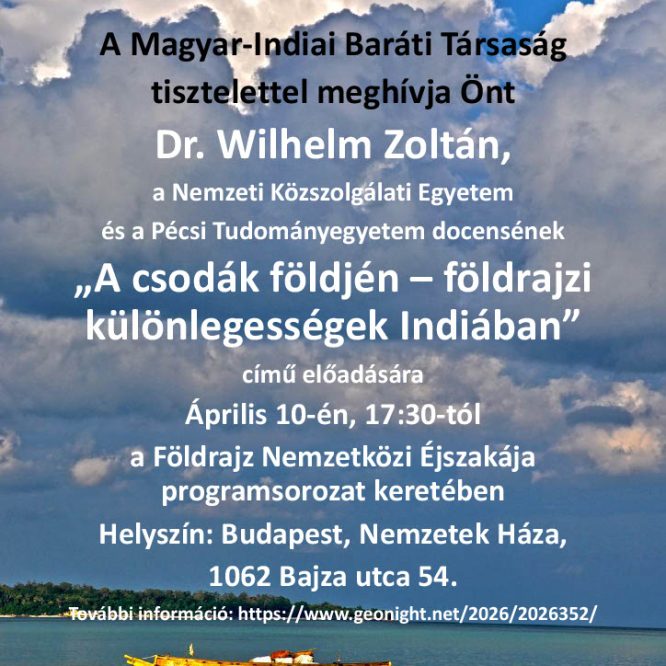 „A csodák földjén – földrajzi különlegességek Indiában” – Földrajz Nemzetközi Éjszakája (GeoNight26)